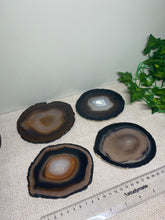 Load image into Gallery viewer, Natural polished Agate Slice drink coasters - Set of 4 14