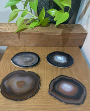 Load image into Gallery viewer, Natural polished Agate Slice drink coasters - Set of 4 14