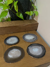 Load image into Gallery viewer, Natural polished Agate Slice drink coasters - Set of 4 23