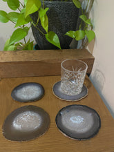 Load image into Gallery viewer, Natural polished Agate Slice drink coasters - Set of 4 23