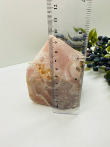 Pink Amethyst Crystal tower - paper weight or display piece