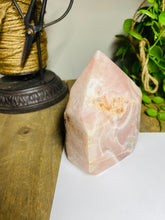 Load image into Gallery viewer, Pink Amethyst Crystal tower - paper weight or display piece
