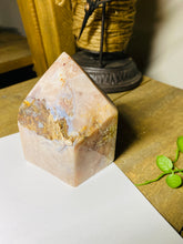 Load image into Gallery viewer, Pink Amethyst Crystal tower - paper weight or display piece