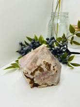 Load image into Gallery viewer, Pink Amethyst Crystal tower - paper weight or display piece