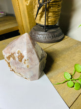 Load image into Gallery viewer, Pink Amethyst Crystal tower - paper weight or display piece
