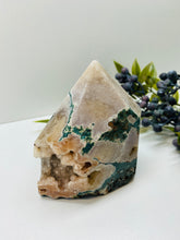 Load image into Gallery viewer, Pink Amethyst Crystal tower - paper weight or display piece