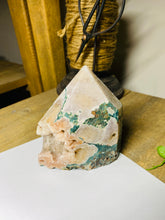 Load image into Gallery viewer, Pink Amethyst Crystal tower - paper weight or display piece