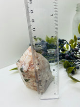 Load image into Gallery viewer, Pink Amethyst Crystal tower - paper weight or display piece