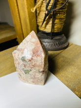Load image into Gallery viewer, Pink Amethyst Crystal tower - paper weight or display piece