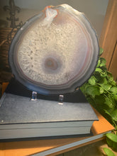 Load image into Gallery viewer, Polished Natural Agate slice - small cheese board or serving platter