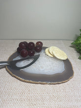 Load image into Gallery viewer, Polished Natural Agate slice - small cheese board or serving platter