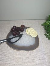 Load image into Gallery viewer, Polished Natural Agate slice - small cheese board or serving platter