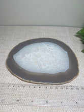 Load image into Gallery viewer, Polished Natural Agate slice - small cheese board or serving platter