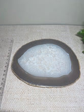 Load image into Gallery viewer, Polished Natural Agate slice - small cheese board or serving platter