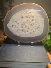 Load image into Gallery viewer, Polished Natural Agate slice - small cheese board or serving platter