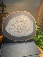 Load image into Gallery viewer, Polished Natural Agate slice - small cheese board or serving platter
