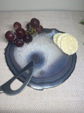 Load image into Gallery viewer, Polished Natural Agate slice - small cheese board or serving platter