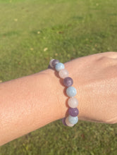 Load image into Gallery viewer, Rose Quartz, Amethyst and Aquamarine bead bracelet