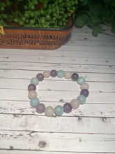 Load image into Gallery viewer, Rose Quartz, Amethyst and Aquamarine bead bracelet