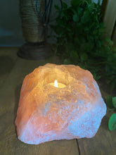 Load image into Gallery viewer, Rose Quartz Candle Holder