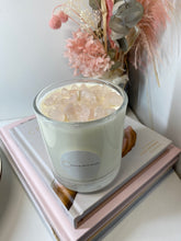 Load image into Gallery viewer, Large Rose Quartz natural soy Candle - Large candle size (285g)