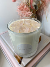 Load image into Gallery viewer, Large Rose Quartz natural soy Candle - Large candle size (285g)