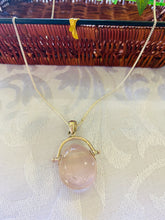 Load image into Gallery viewer, Rose Quartz pendant set in sterling silver - necklace