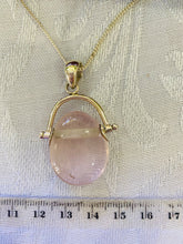 Load image into Gallery viewer, Rose Quartz pendant set in sterling silver - necklace