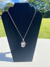 Load image into Gallery viewer, Rose Quartz pendant set in sterling silver - necklace