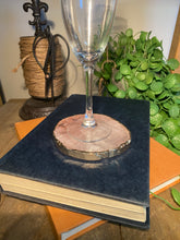 Load image into Gallery viewer, Rose Quartz slice drink coasters with gold electroplating around the edges