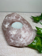 Load image into Gallery viewer, Rose Quartz tea light Candle Holder
