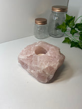 Load image into Gallery viewer, Rose Quartz tea light Candle Holder 65