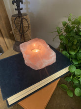 Load image into Gallery viewer, Rose Quartz tea light Candle Holder 80