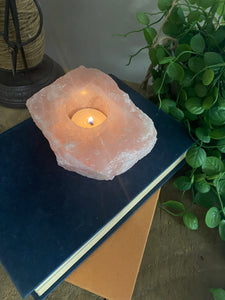 Rose Quartz tea light Candle Holder 80