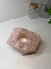 Load image into Gallery viewer, Rose Quartz tea light Candle Holder 80
