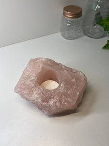 Rose Quartz tea light Candle Holder 80
