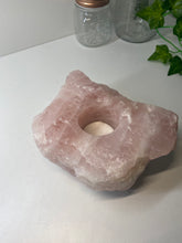 Load image into Gallery viewer, Rose Quartz tea light Candle Holder