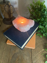 Load image into Gallery viewer, Rose Quartz tea light Candle Holder