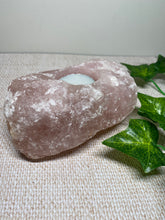 Load image into Gallery viewer, Rose Quartz tea light Candle Holder