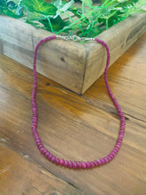 Load image into Gallery viewer, Ruby bead necklace