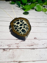 Load image into Gallery viewer, Septarian Nodule pendant set in sterling silver - necklace