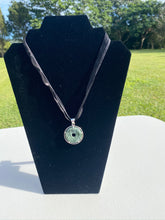 Load image into Gallery viewer, Seraphinite pendant set in sterling silver - necklace