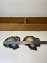 Load image into Gallery viewer, Set of 2 Natural polished Agate Slice drink coasters 40