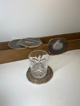 Load image into Gallery viewer, Set of 4 Natural polished Agate Slice drink coasters with Gold Electroplating around the edges 11