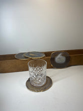 Load image into Gallery viewer, Set of 4 Natural polished Agate Slice drink coasters with Gold Electroplating around the edges 11