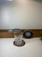 Load image into Gallery viewer, Set of 4 Natural polished Agate Slice drink coasters with Gold Electroplating around the edges 13