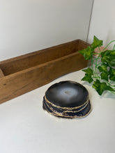 Load image into Gallery viewer, Set of 4 Natural polished Agate Slice drink coasters with Gold Electroplating around the edges 13