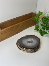 Load image into Gallery viewer, Set of 4 Natural polished Agate Slice drink coasters with Gold Electroplating around the edges 16