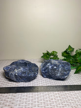 Load image into Gallery viewer, Set of 2 Sodalite tea light Candle Holder - natural stone / crystal