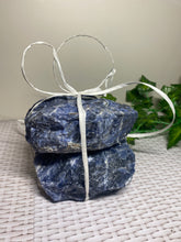Load image into Gallery viewer, Set of 2 Sodalite tea light Candle Holder - natural stone / crystal